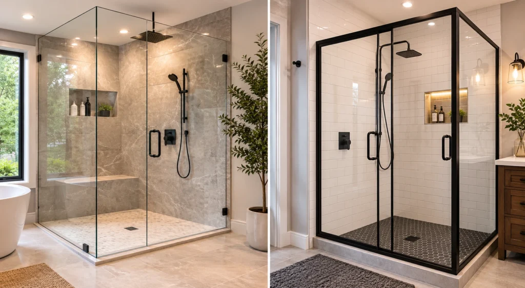 Frameless vs Framed Shower Doors Pros, Cons, and Costs